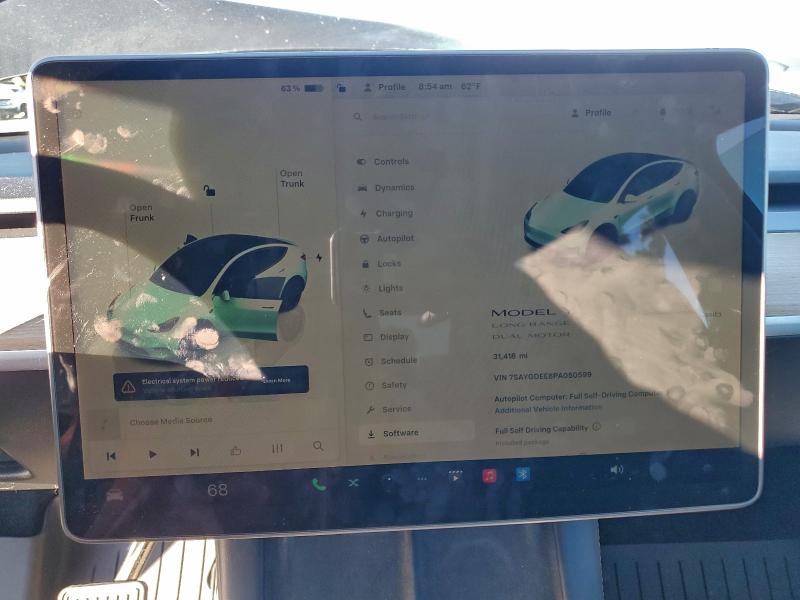 2023 Tesla Model Y მანქანა იყიდება აუქციონზე, vin: 7SAYGDEE8PA050599, აუქციონის ნომერი: 96288305