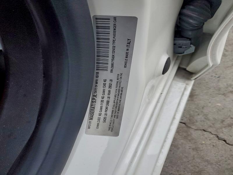 Продажа на аукционе авто 2019 Maserati Ghibli, vin: ZAM57YSA5K1325032, номер лота: 96521615