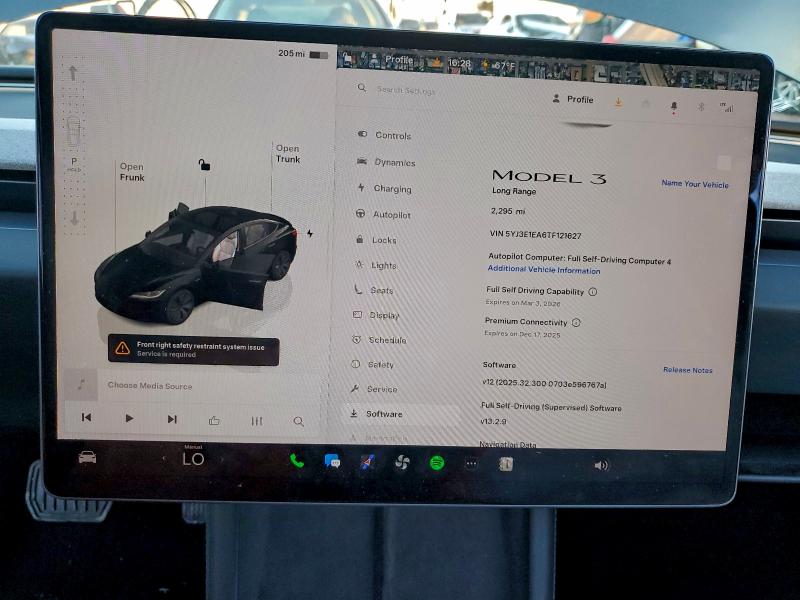 Продажа на аукционе авто 2026 Tesla Model 3, vin: 5YJ3E1EA6TF121627, номер лота: 95984315