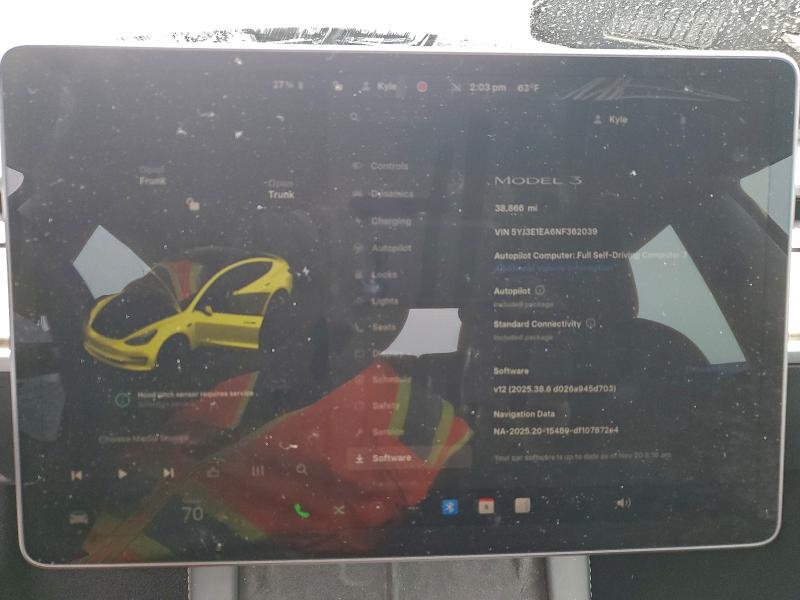 95157985 :رقم المزاد ، 5YJ3E1EA6NF362039 vin ، 2022 Tesla Model 3 مزاد بيع