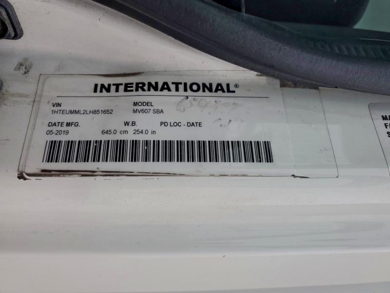 Продажа на аукционе авто 2020 International Mv607, vin: 1HTEUMML2LH851652, номер лота: 98001265