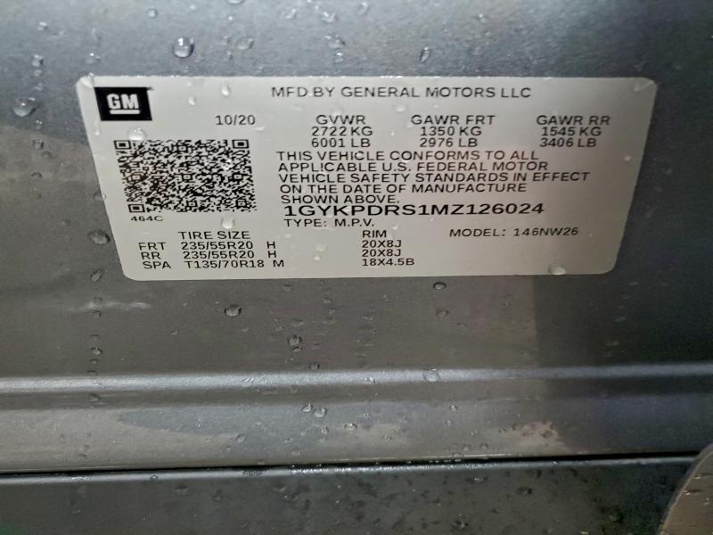 Продажа на аукционе авто 2021 Cadillac Xt6, vin: 1GYKPDRS1MZ126024, номер лота: 97346355