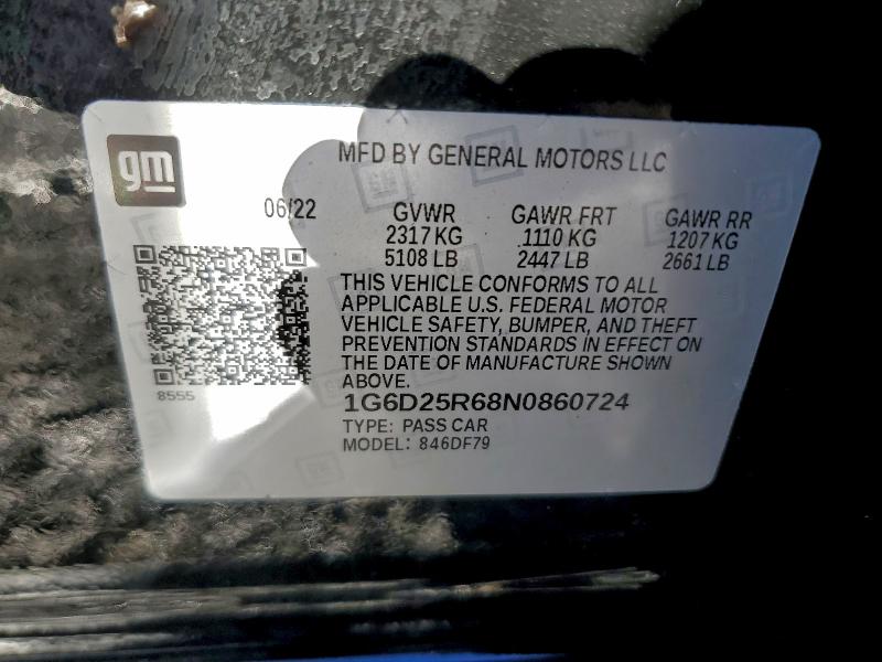 Aukcja sprzedaży 2022 Cadillac Ct5-v Blac, vin: 1G6D25R68N0860724, numer aukcji: 96994895