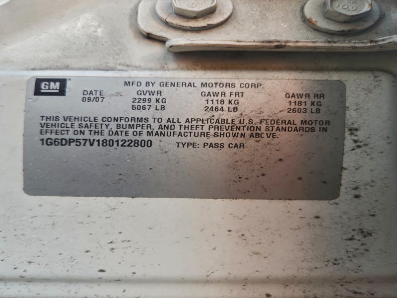 Продажа на аукционе авто 2008 Cadillac Cts Hi Fea, vin: 1G6DP57V180122800, номер лота: 97433455