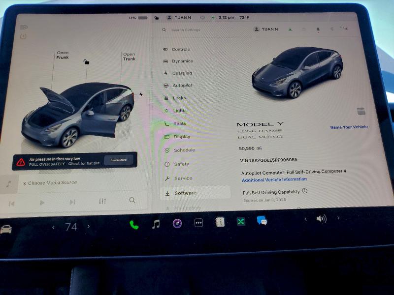Aukcja sprzedaży 2023 Tesla Model Y, vin: 7SAYGDEE5PF906055, numer aukcji: 92923585