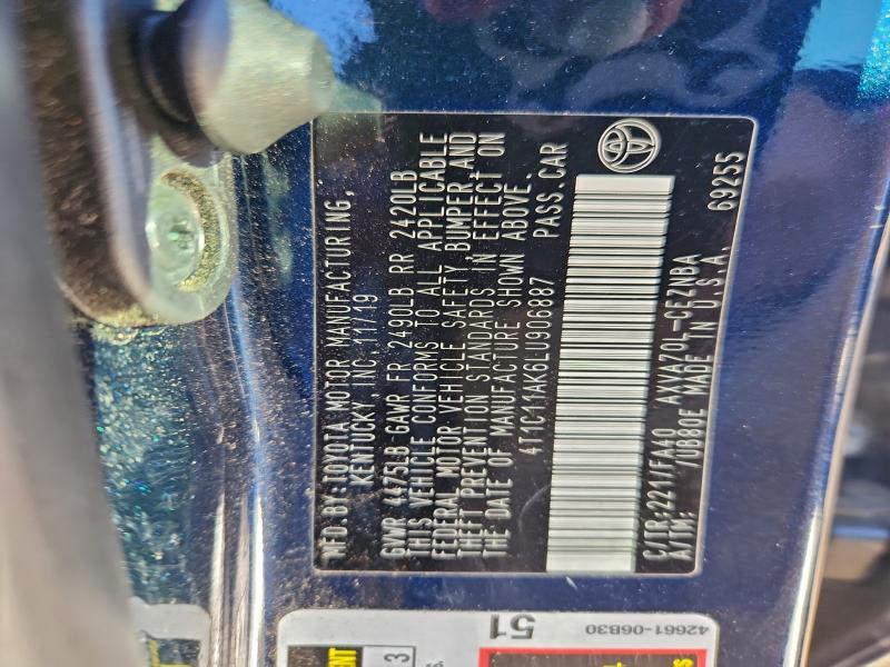 Продаж на аукціоні авто 2020 Toyota Camry, vin: 4T1C11AK6LU906887, номер лоту: 96982785