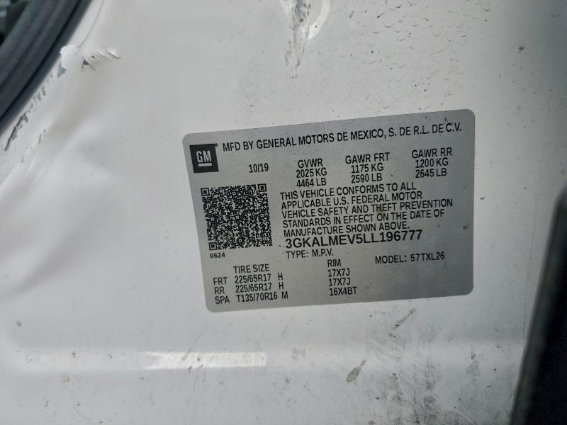 97418965 :رقم المزاد ، 3GKALMEV5LL196777 vin ، 2020 Gmc Terrain مزاد بيع