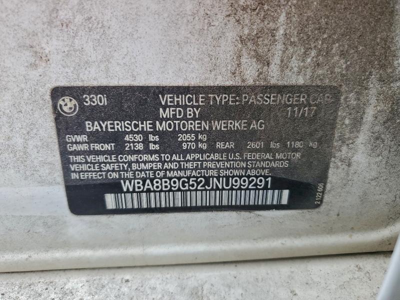 Aukcja sprzedaży 2018 Bmw 330, vin: WBA8B9G52JNU99291, numer aukcji: 95267985