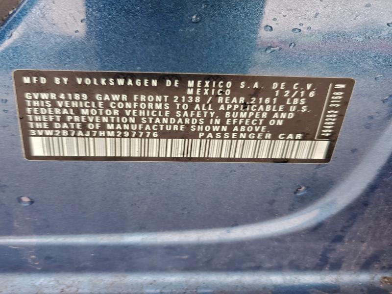 Продаж на аукціоні авто 2017 Volkswagen Jetta, vin: 3VW2B7AJ7HM297776, номер лоту: 97135555