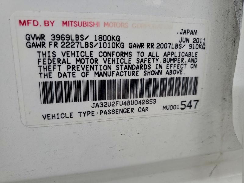 Продаж на аукціоні авто 2011 Mitsubishi Lancer Es, vin: JA32U2FU4BU042653, номер лоту: 98676255