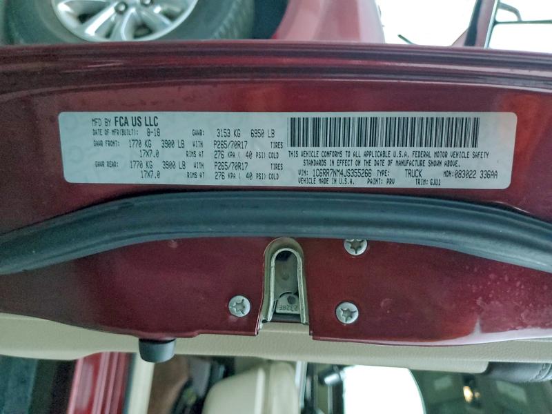 Продаж на аукціоні авто 2018 Ram 1500 Laram, vin: 1C6RR7NM4JS355266, номер лоту: 97242725