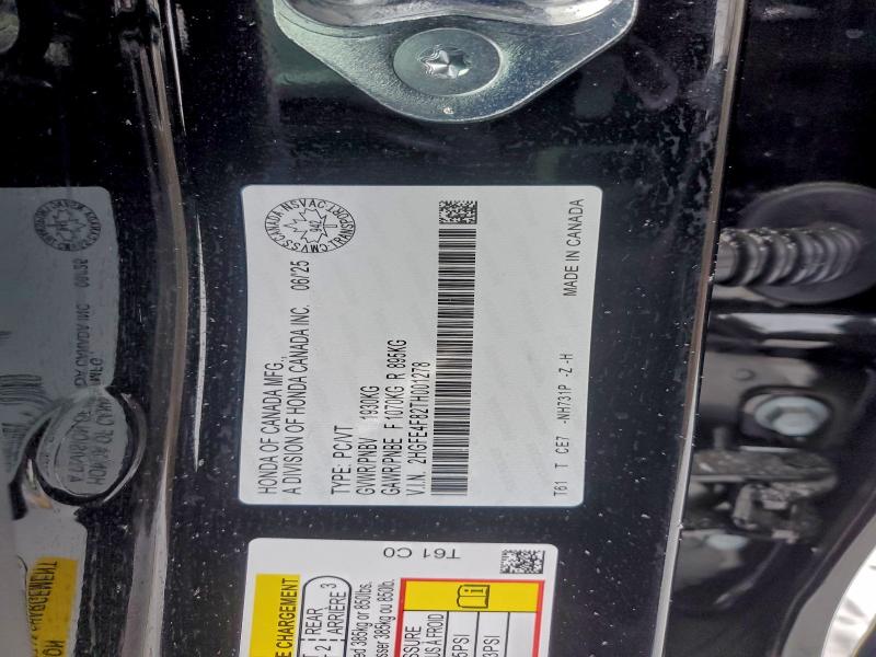 Aukcja sprzedaży 2026 Honda Civic, vin: 2HGFE4F82TH001278, numer aukcji: 94049645