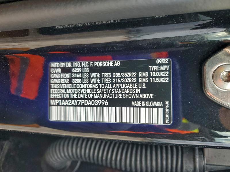 Продажа на аукционе авто 2023 Porsche Cayenne Ba, vin: WP1AA2AY7PDA03996, номер лота: 94954555