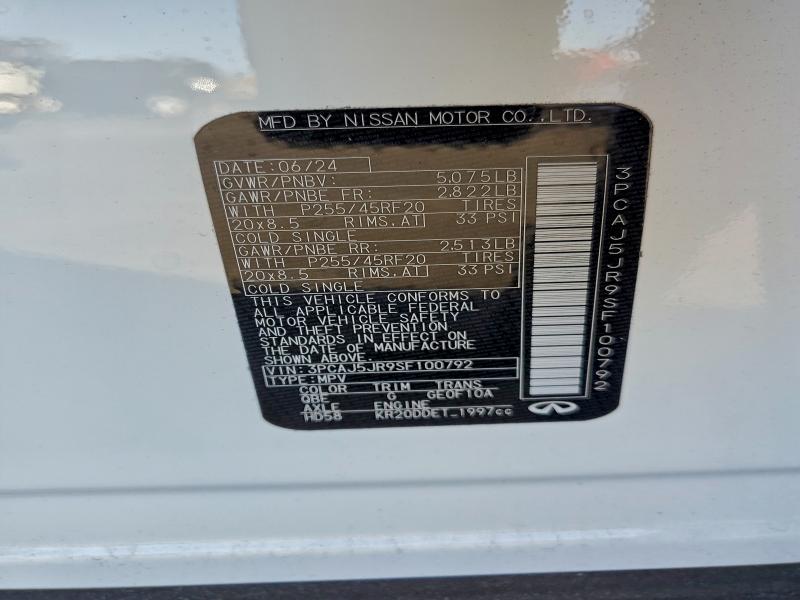 Продажа на аукционе авто 2025 Infiniti Qx55, vin: 3PCAJ5JR9SF100792, номер лота: 98143225