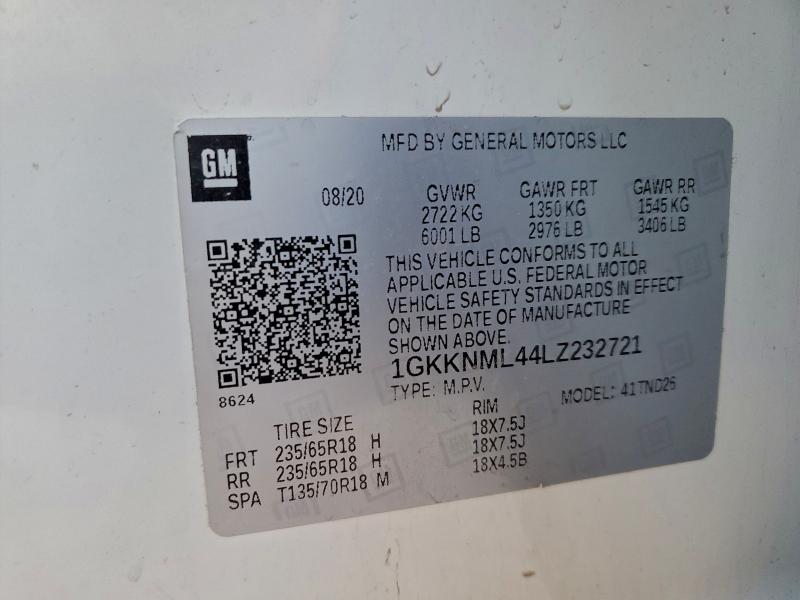 Продажа на аукционе авто 2020 Gmc Acadia, vin: 1GKKNML44LZ232721, номер лота: 97786075