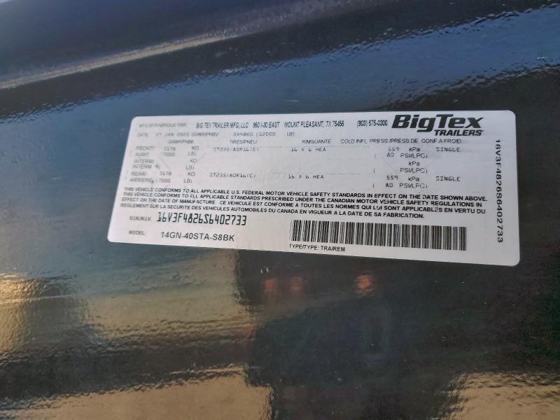 2025 Bigtx Utility Tl მანქანა იყიდება აუქციონზე, vin: 16V3F4826S6402733, აუქციონის ნომერი: 92227605