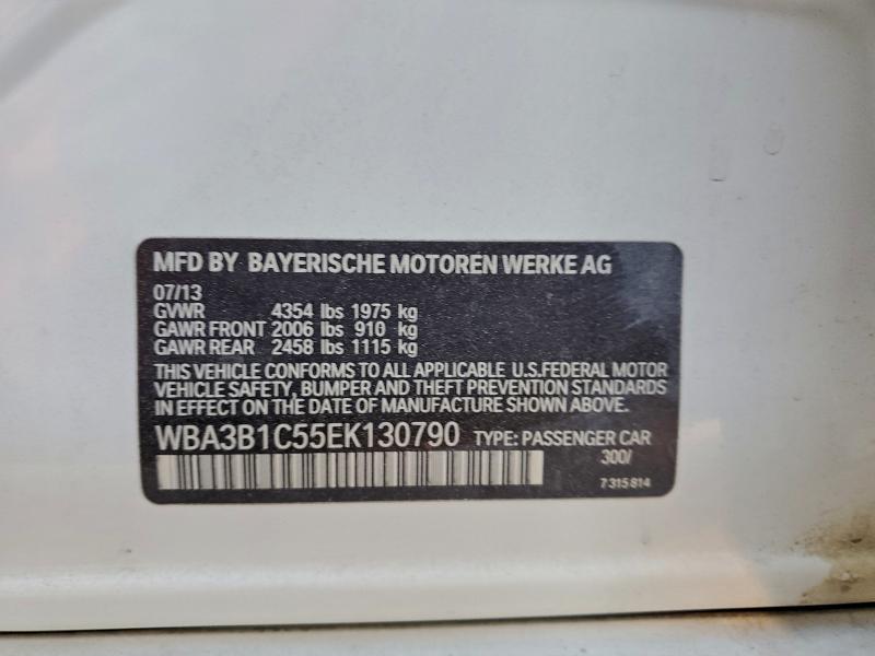 Aukcja sprzedaży 2014 Bmw 320, vin: WBA3B1C55EK130790, numer aukcji: 97375855