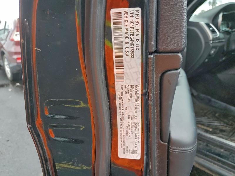 97222145 :رقم المزاد ، 1C4RJFBG4NC178033 vin ، 2022 Jeep Grand Cher مزاد بيع