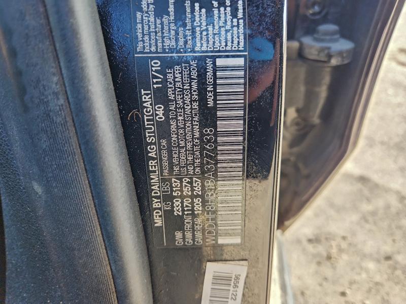 97561515 :رقم المزاد ، WDDHF8HB1BA377638 vin ، 2011 Mercedes-benz E 350 4mat مزاد بيع