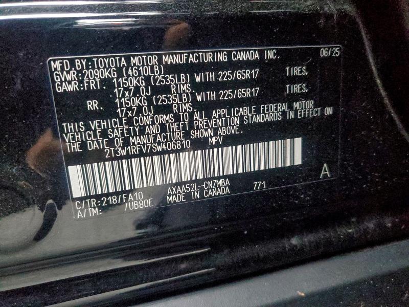 Продаж на аукціоні авто 2025 Toyota Rav4, vin: 2T3W1RFV7SW406810, номер лоту: 95173455