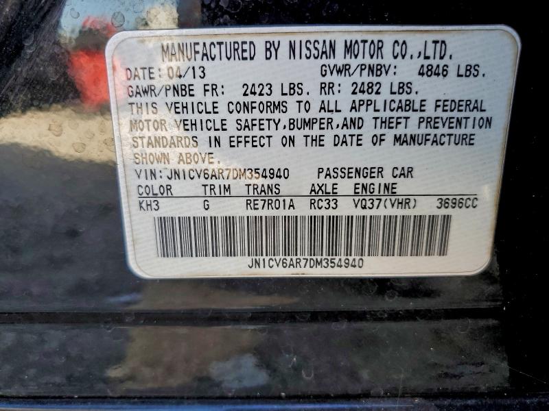 Aukcja sprzedaży 2013 Infiniti G37, vin: JN1CV6AR7DM354940, numer aukcji: 97202505