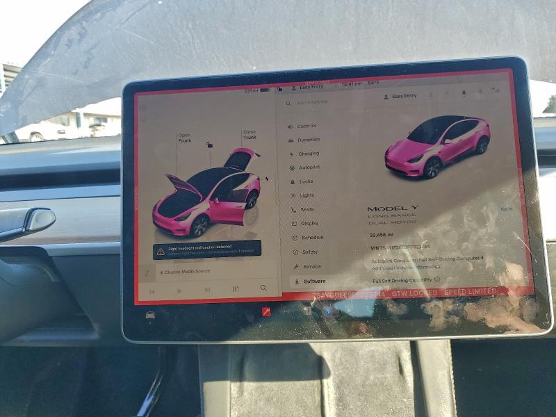 Продаж на аукціоні авто 2023 Tesla Model Y, vin: 7SAYGDEE9PF922744, номер лоту: 94968535