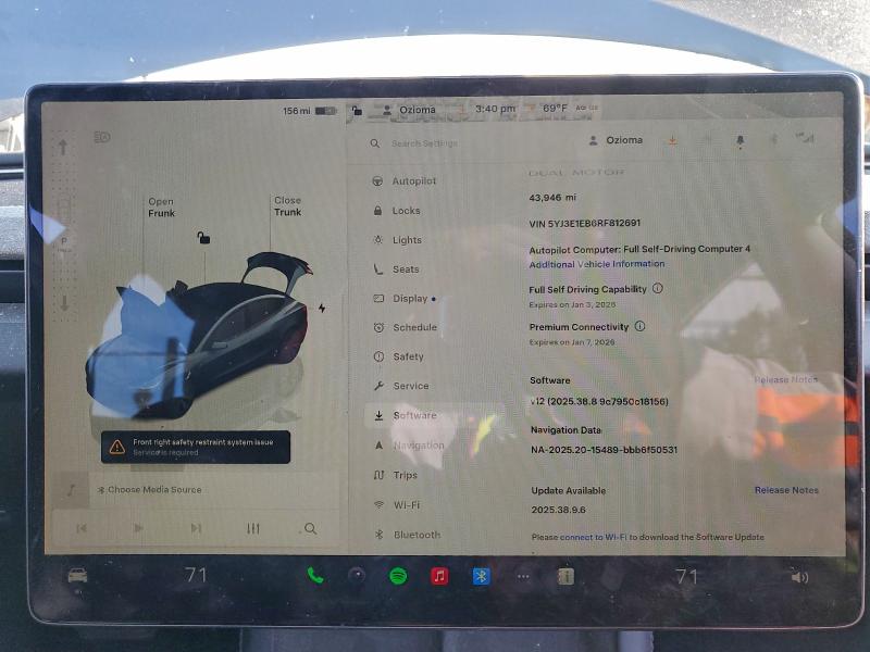 Aukcja sprzedaży 2024 Tesla Model 3, vin: 5YJ3E1EB6RF812691, numer aukcji: 96955965