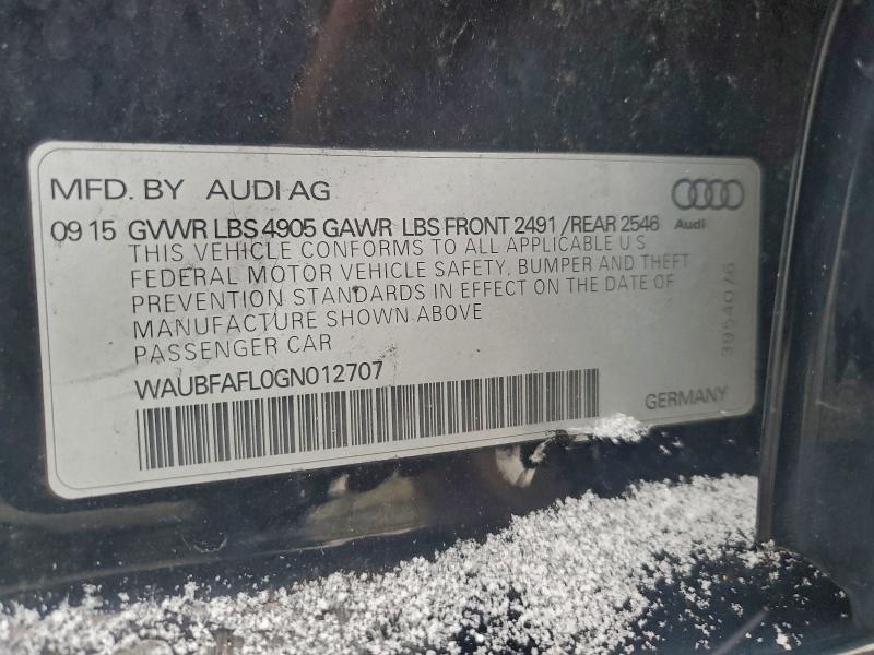 Продажа на аукционе авто 2016 Audi A4, vin: WAUBFAFL0GN012707, номер лота: 95115855