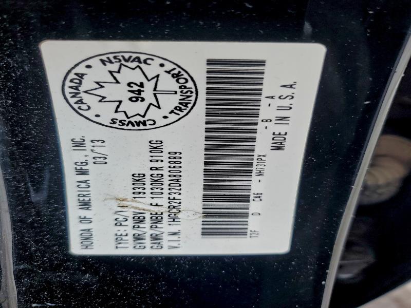 Aukcja sprzedaży 2013 Honda Accord, vin: 1HGCR2F32DA806889, numer aukcji: 96916775