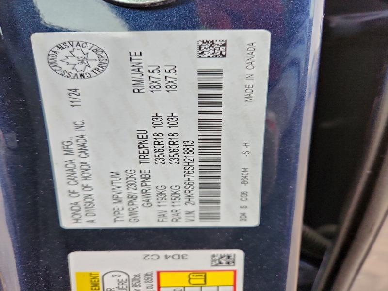 95845915 :رقم المزاد ، 2HKRS6H76SH218813 vin ، 2025 Honda Cr-v مزاد بيع