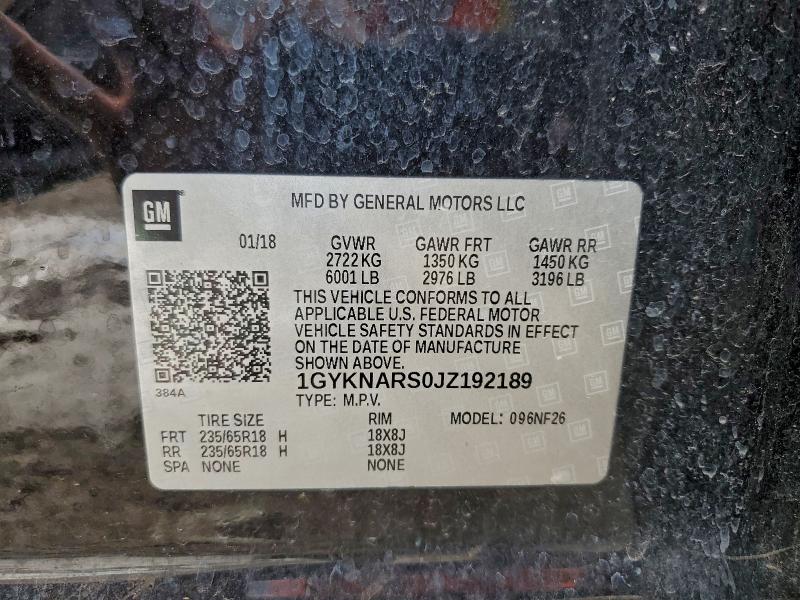 Aukcja sprzedaży 2018 Cadillac Xt5, vin: 1GYKNARS0JZ192189, numer aukcji: 96903385