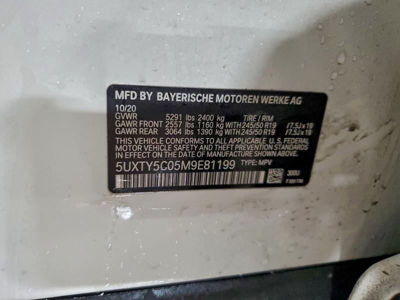 Продаж на аукціоні авто 2021 Bmw X3, vin: 5UXTY5C05M9E81199, номер лоту: 95558635