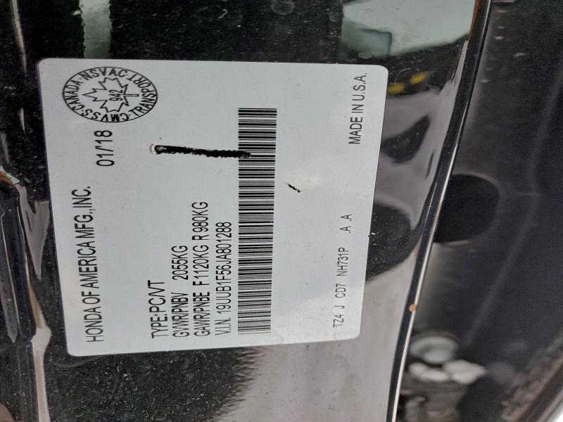 96716575 :رقم المزاد ، 19UUB1F56JA801288 vin ، 2018 Acura Tlx Tech مزاد بيع