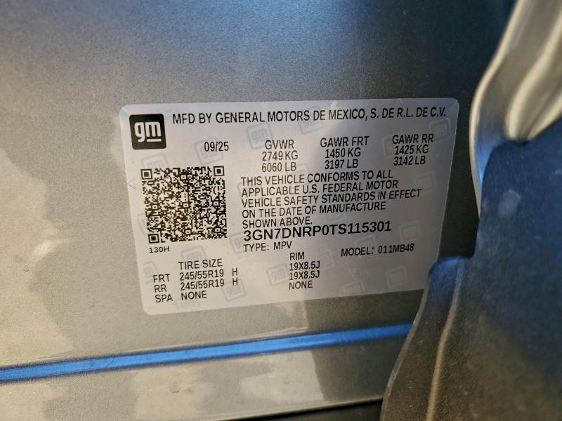 2026 Chevrolet Equinox მანქანა იყიდება აუქციონზე, vin: 3GN7DNRP0TS115301, აუქციონის ნომერი: 96412205