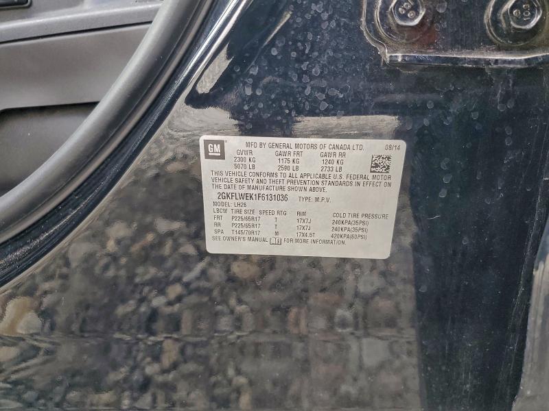 Aukcja sprzedaży 2015 Gmc Terrain, vin: 2GKFLWEK1F6131036, numer aukcji: 95030905