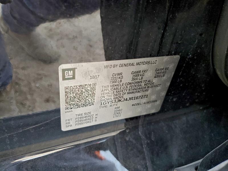 Продаж на аукціоні авто 2018 Cadillac Escalade E, vin: 1GYS3JKJ4JR167271, номер лоту: 98969595