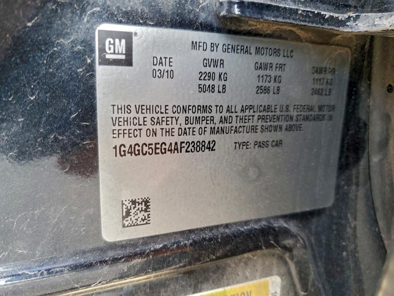 Aukcja sprzedaży 2010 Buick Lacrosse, vin: 1G4GC5EG4AF238842, numer aukcji: 96472105