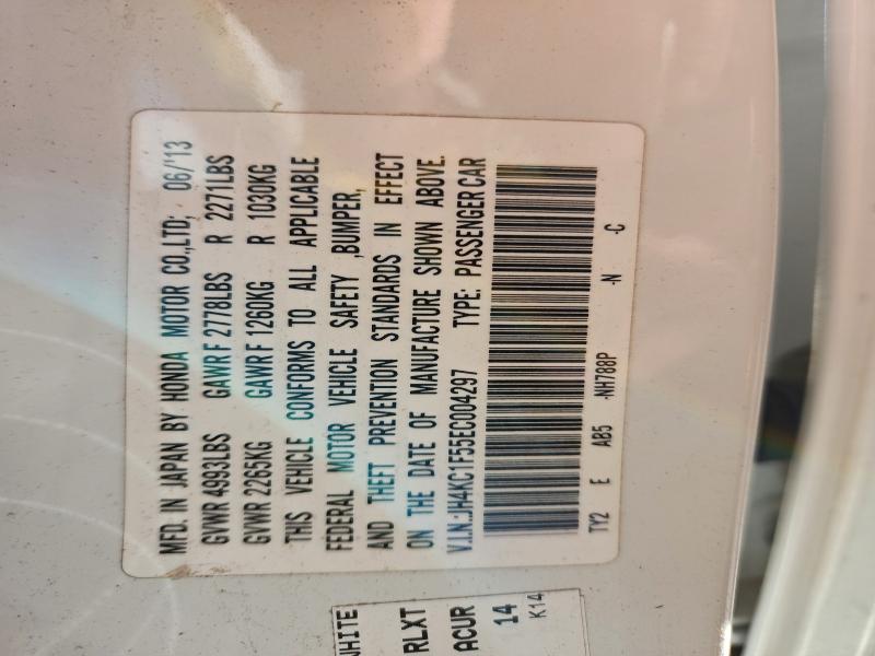 2014 Acura Rlx Tech მანქანა იყიდება აუქციონზე, vin: JH4KC1F55EC004297, აუქციონის ნომერი: 98041995
