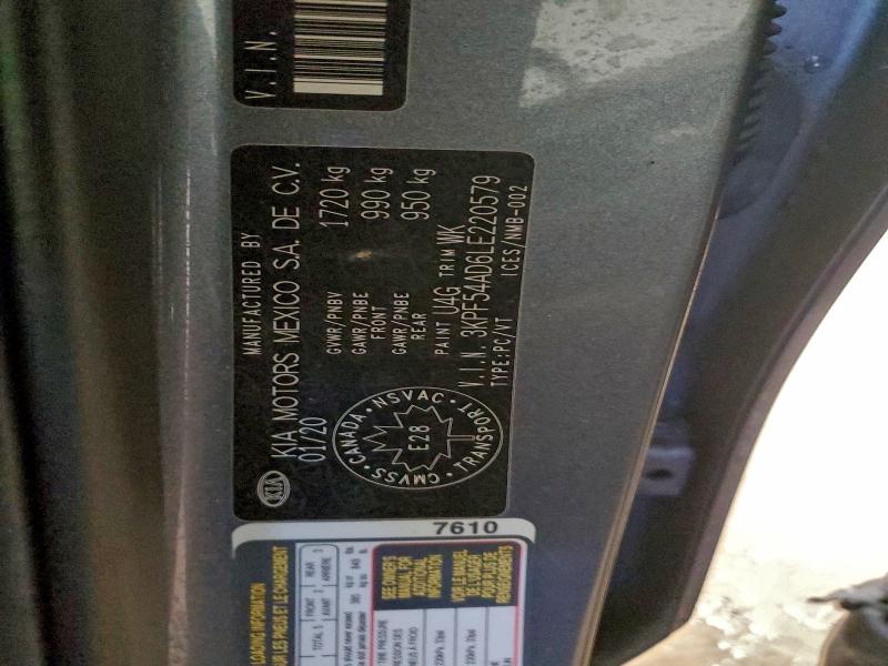 Продажа на аукционе авто 2020 Kia Forte Ex, vin: 3KPF54AD6LE220579, номер лота: 99071775