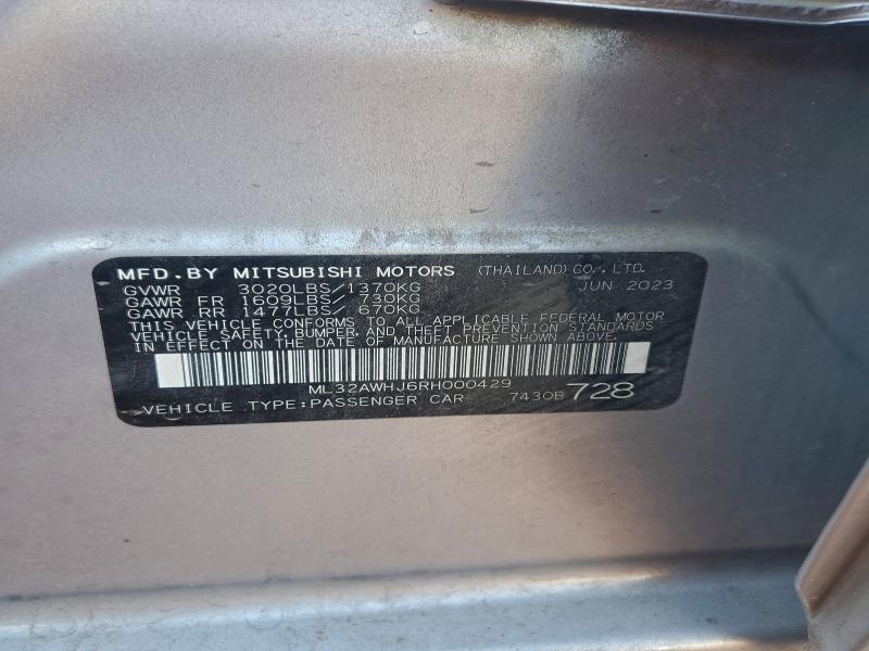 Продаж на аукціоні авто 2024 Mitsubishi Mirage, vin: ML32AWHJ6RH000429, номер лоту: 95529455