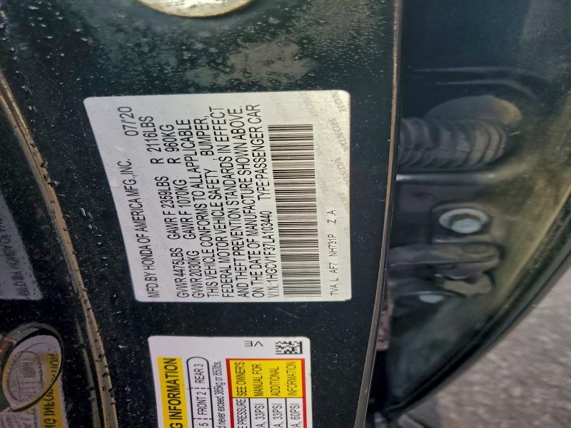 Продажа на аукционе авто 2020 Honda Accord, vin: 1HGCV1F37LA103440, номер лота: 95195285