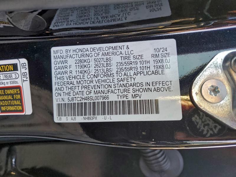 Aukcja sprzedaży 2025 Acura Rdx, vin: 5J8TC2H48SL007966, numer aukcji: 98086625