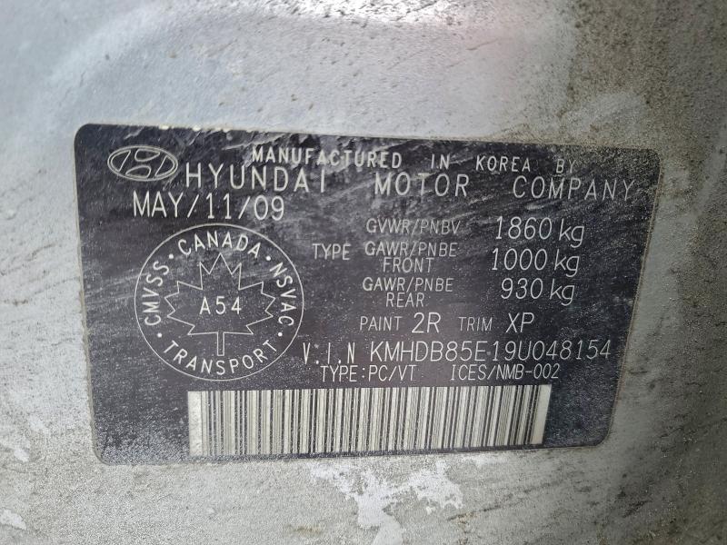 Продаж на аукціоні авто 2009 Hyundai Elantra To, vin: KMHDB85E19U048154, номер лоту: 95070805
