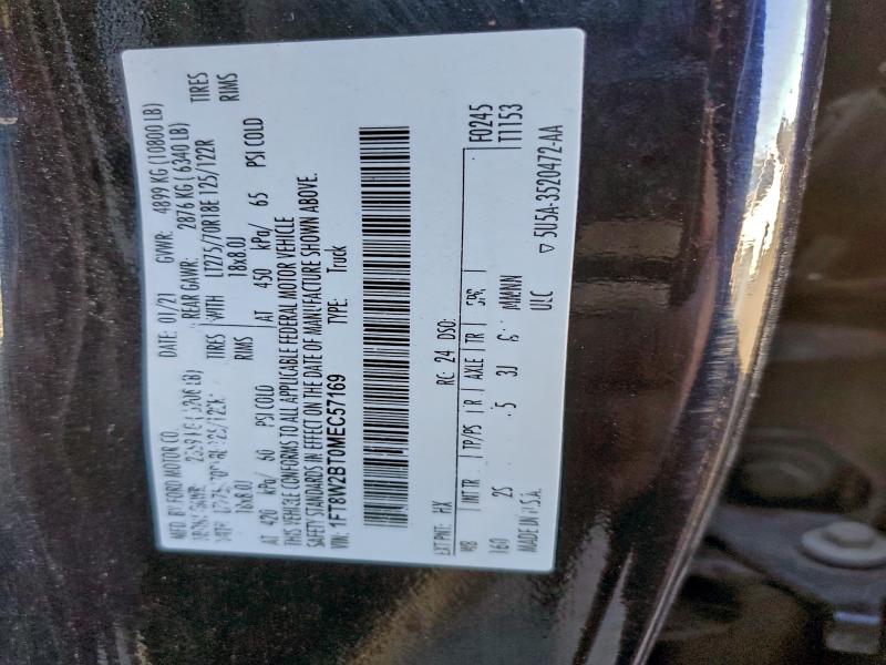 Aukcja sprzedaży 2021 Ford F250, vin: 1FT8W2BT0MEC57169, numer aukcji: 45963116