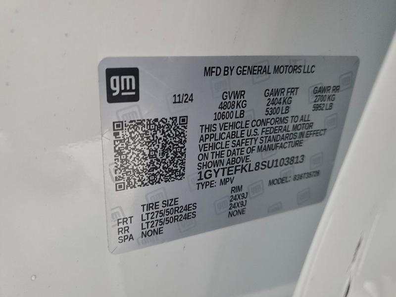 Aukcja sprzedaży 2025 Cadillac Escalade Iq, vin: 1GYTEFKL8SU103813, numer aukcji: 95828165