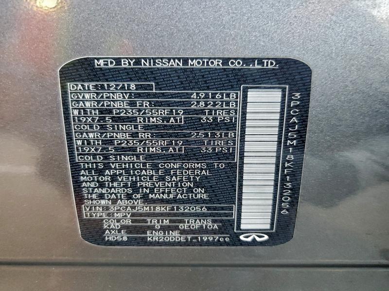 Продажа на аукционе авто 2019 Infiniti Qx50 Essen, vin: 3PCAJ5M18KF132056, номер лота: 95899295