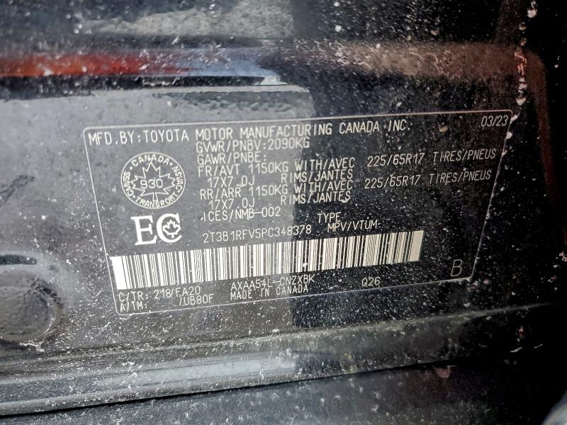 Aukcja sprzedaży 2023 Toyota Rav4 Le, vin: 2T3B1RFV5PC348378, numer aukcji: 95446365