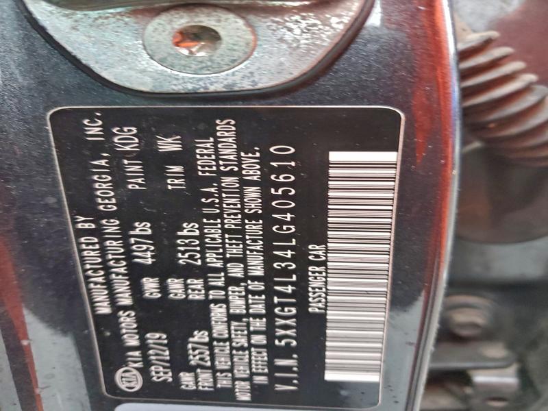Aukcja sprzedaży 2020 Kia Optima, vin: 5XXGT4L34LG405610, numer aukcji: 96337925