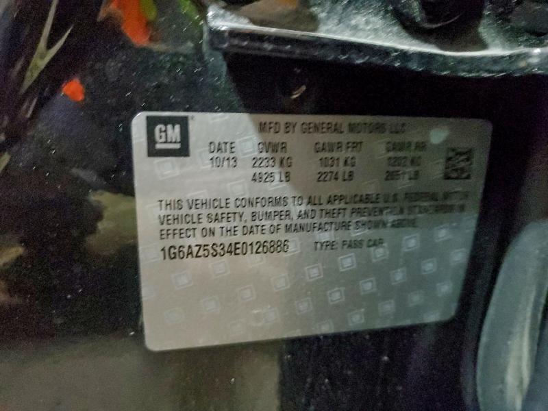 Aukcja sprzedaży 2014 Cadillac Cts, vin: 1G6AZ5S34E0126886, numer aukcji: 96153995