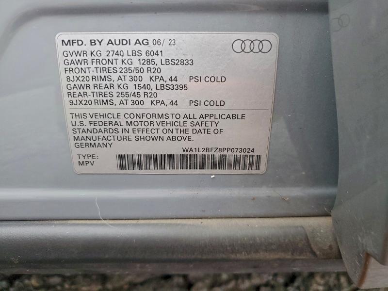 Продажа на аукционе авто 2023 Audi Q4 E-tron, vin: WA1L2BFZ8PP073024, номер лота: 98145385